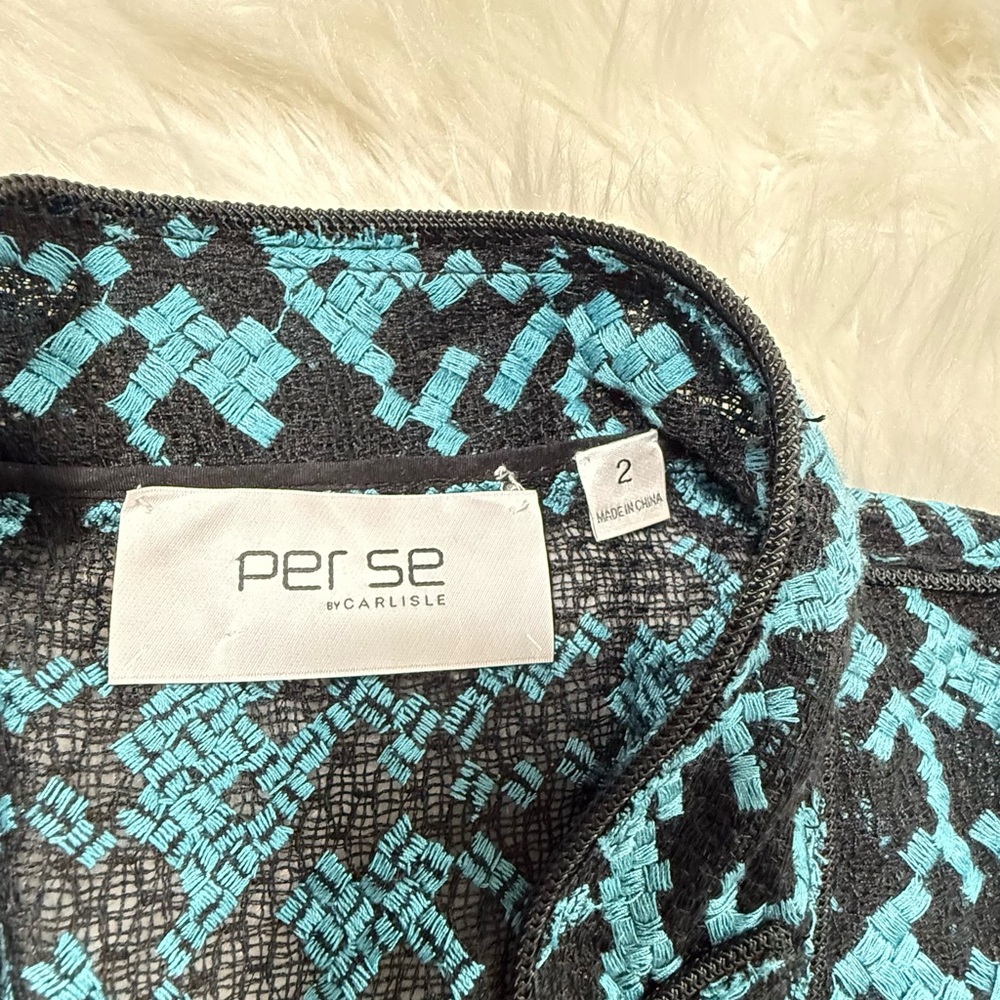 #577 PER SE Patterned Blazer size 2 - Picture 8 of 14